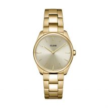 Montre Cluse Feroce Petite Champagne - Boîtier Doré - Cadran Champagne - Bracelet Doré - Mécanisme en Quartz - Pour Femme - Histoire d'Or