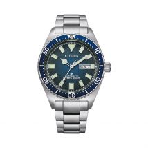 Montre Citizen Promaster Marine Auto Bleu - Boîtier Argenté - Cadran Bleu - Bracelet Argenté - Mécanisme en Mécanique - Pour Homme - Histoire d'Or