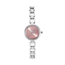 Montre Codhor Lina Rose - Boîtier Blanc - Cadran Rose - Bracelet Argenté - Mécanisme en Quartz - Pour Femme - Histoire d'Or