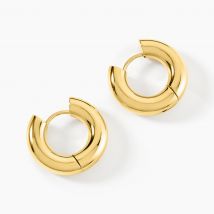 Créoles Atika Acier Jaune - Pour Femme - Histoire d'Or