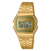 Montre Casio Collection - Boîtier Jaune - Cadran Noir - Bracelet Doré - Mécanisme en Quartz - Pour Famille - Histoire d'Or