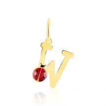 Pendentif Helidie Coccinelle Lettre Or Jaune - Pour Enfant - Histoire d'Or