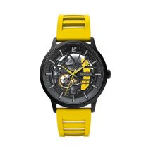 Montre Pierre Lannier Paddock Bicolore - Boîtier Noir - Cadran Multicolore - Bracelet Jaune - Mécanisme en Automatique - Pour Homme - Histoire d'Or