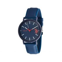 Montre U.s. Polo Assn. Bleu - Boîtier Bleu - Cadran Blanc - Bracelet Bleu - Mécanisme en Quartz - Pour Famille - Histoire d'Or