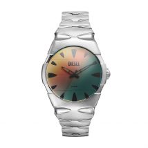 Montre Diesel D-sruptor Multicolore - Boîtier Blanc - Cadran Multicolore - Bracelet Argenté - Mécanisme en Quartz - Pour Homme - Histoire d'Or