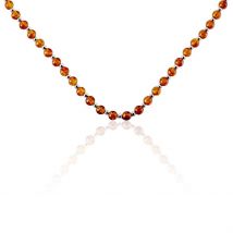 Collier Costin Argent Ambre - Pour Femme - Pierre en Ambre de forme Ronde - Histoire d'Or