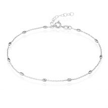 Chaîne De Cheville Millia Argent Blanc - Pour Femme - Histoire d'Or