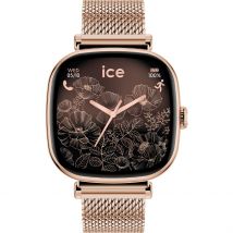 Montre Connectée Ice Watch Smart Sq 2.0 - Boîtier - Cadran Noir - Bracelet Rose - Mécanisme en Connectée - Pour Femme - Histoire d'Or