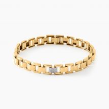 Bracelet Panther Or Jaune Diamant - Pour Homme - Pierre en Diamant de forme Ronde - Histoire d'Or