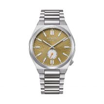 Montre Citizen Tsuyosa Nk5010 Vert - Boîtier Argenté - Cadran Kaki - Bracelet Argenté - Mécanisme en Automatique - Pour Homme - Histoire d'Or