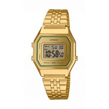 Montre Casio Collection - Boîtier Jaune - Cadran Noir - Bracelet Doré - Mécanisme en Quartz - Pour Femme - Histoire d'Or