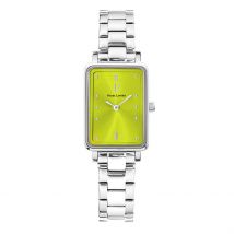Montre Pierre Lannier Ariane Vert - Boîtier Blanc - Cadran Vert - Bracelet Argenté - Mécanisme en Quartz - Pour Femme - Histoire d'Or