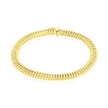 Bracelet Jimmy Maille Americaine Or Jaune - Pour Femme - Histoire d'Or