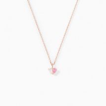 Collier Myhalf Argent Rose Oxyde De Zirconium - Pour Femme - Pierre en Oxyde de Zirconium de forme Poire - Motif Cœur - Histoire d'Or