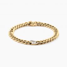 Bracelet Haskel Or Jaune Diamant - Pour Homme - Pierre en Diamant de forme Ronde - Histoire d'Or