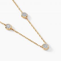 Collier Mon 1er Diamant Or Jaune Diamant - Pour Femme - Pierre en Diamant de forme Ronde - Histoire d'Or