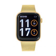 Montre Connectée Tekday - Boîtier Jaune - Cadran Noir - Bracelet Doré - Mécanisme en Quartz - Pour Famille - Histoire d'Or