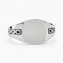 Chevaliere Argent Blanc Tarek - Pour Homme - Histoire d'Or