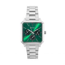 Montre Arctik Urbaine Vert - Boîtier Blanc - Cadran Vert - Bracelet Argenté - Mécanisme en Quartz - Pour Homme - Histoire d'Or