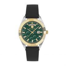 Montre Philipp Plein Date Superlative Gent Vert - Boîtier Blanc - Cadran Vert - Bracelet Noir - Mécanisme en Quartz - Pour Homme - Histoire d'Or