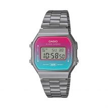 Montre Casio Rouge - Boîtier Blanc - Cadran Rose - Bracelet Argenté - Mécanisme en Quartz - Pour Famille - Histoire d'Or