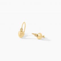 Boucles D'oreilles Pendantes France-marie Coeur Or Jaune - Pour Enfant - Histoire d'Or