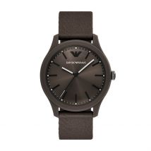 Montre Emporio Armani Marron - Boîtier Autres - Cadran Marron - Bracelet Marron - Mécanisme en Quartz - Pour Homme - Histoire d'Or