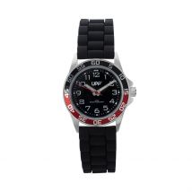 Montre Upp Axel Noir Et Rouge - Boîtier Blanc - Cadran Noir - Bracelet Noir - Mécanisme en Quartz - Pour Enfant - Histoire d'Or