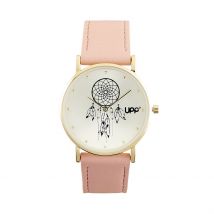 Montre Upp Solene Doré - Boîtier Jaune - Cadran Champagne - Bracelet Orange - Mécanisme en Quartz - Pour Enfant - Histoire d'Or