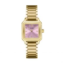 Montre Cluse Gracieuse Petite Rose - Boîtier Jaune - Cadran Rose - Bracelet Doré - Mécanisme en Quartz - Pour Femme - Histoire d'Or