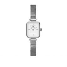 Montre Daniel Wellington Quadro Mini Blanc - Boîtier Blanc - Cadran Blanc - Bracelet Argenté - Mécanisme en Quartz - Pour Femme - Histoire d'Or