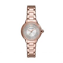Montre Emporio Armani Argenté - Boîtier Rose - Cadran Argenté - Bracelet Rose - Mécanisme en Quartz - Pour Femme - Histoire d'Or