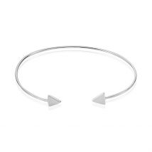 Bracelet Jonc Trilia Argent Blanc - Pour Femme - Histoire d'Or