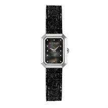 Montre Herbelin Octogone Nacre Noire - Boîtier Blanc - Cadran Nacre noire - Bracelet Noir - Mécanisme en Quartz - Pour Femme - Histoire d'Or