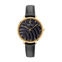 Montre Pierre Lannier Betty Noir - Boîtier Jaune - Cadran Noir - Bracelet Noir - Mécanisme en Quartz - Pour Femme - Histoire d'Or