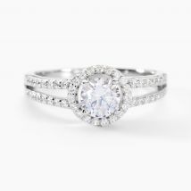 Bague Solitaire Titemae Argent Blanc Oxyde De Zirconium - Pour Femme - Histoire d'Or