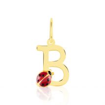 Pendentif Helidie Coccinelle Lettre Or Jaune - Pour Enfant - Histoire d'Or