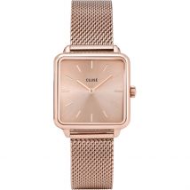 Montre Cluse La Tetragone Rose - Boîtier Rose - Cadran Rose - Bracelet Rose - Mécanisme en Quartz - Pour Femme - Histoire d'Or