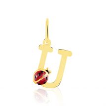 Pendentif Helidie Coccinelle Lettre Or Jaune - Pour Enfant - Histoire d'Or