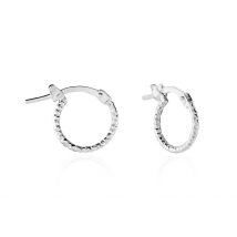 Créoles Valentine Argent Blanc - Pour Femme - Histoire d'Or