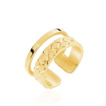 Bague Ajustable Abram Acier Doré - Pour Femme - Histoire d'Or