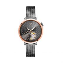 Montre Pierre Lannier Esperance Noir - Boîtier Noir - Cadran Noir - Bracelet Noir - Mécanisme en Automatique - Pour Femme - Histoire d'Or