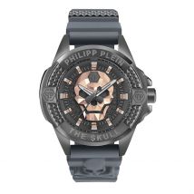 Montre Philipp Plein The $kull Gris - Boîtier Gris - Cadran Gris - Bracelet Gris - Mécanisme en Quartz - Pour Homme - Histoire d'Or