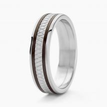 Bague Jonc Maewen Acier Blanc - Pour Homme - Histoire d'Or