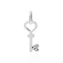 Pendentif Fatilia Clef Coeur Or Blanc - Pour Femme - Histoire d'Or