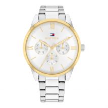 Montre Tommy Hilfiger Camille Blanc - Boîtier Blanc - Cadran Blanc - Bracelet Argenté - Mécanisme en Quartz - Pour Femme - Histoire d'Or