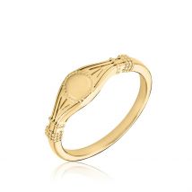 Chevalière Azteque Plaqué Or Jaune - Pour Femme - Histoire d'Or