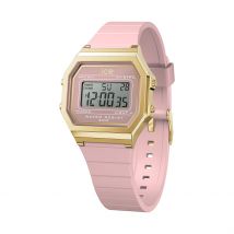 Montre Ice Watch Digit Retro Rose - Boîtier Jaune - Cadran Rose - Bracelet Rose - Mécanisme en Quartz - Pour Femme - Histoire d'Or