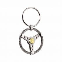 Porte Clefs Mariemeae Acier Bicolore - Pour Homme - Histoire d'Or