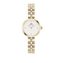 Montre Daniel Wellington Elan Lumine Blanc - Boîtier Jaune - Cadran Blanc - Bracelet Doré - Mécanisme en Quartz - Pour Femme - Histoire d'Or